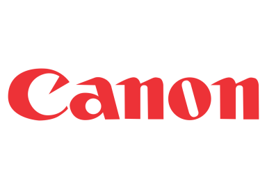 Logo von Canon in roter Schrift auf weißem Hintergrund.