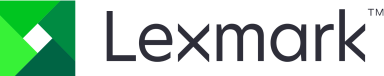 Logo von Lexmark mit grünem und schwarzem Design.