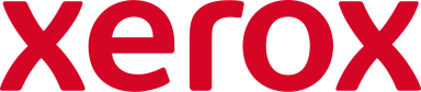 Logo von Xerox in roter Schrift auf weißem Hintergrund.
