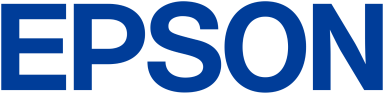 Epson-Logo in blauer Schrift auf weißem Hintergrund.