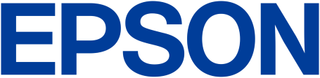 Logo von Epson in blauer Schrift auf weißem Hintergrund.